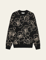 Load image into Gallery viewer, Le Deux - Gaston Poppy Jacquard Knit in Black - Mitchell McCabe Menswear
