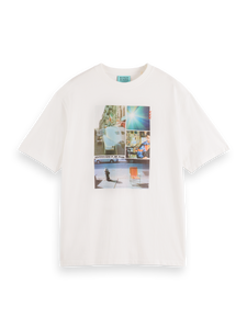 Joe Jonas X Scotch and Soda Washed Photo Print Tee - White