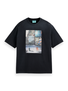 Joe Jonas X Scotch and Soda Washed Photo Print Tee - Black