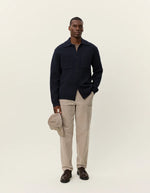 Load image into Gallery viewer, Le Deux - Fischer Milano Knit Overshirt in Dark Navy - Mitchell McCabe Menswear
