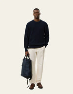 Load image into Gallery viewer, Le Deux - Gary Rib Crew Neck Knit in Dark Navy
