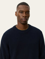 Load image into Gallery viewer, Le Deux - Gary Rib Crew Neck Knit in Dark Navy
