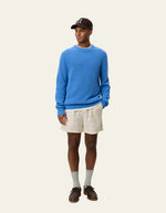 Load image into Gallery viewer, Le Deux - Gary Rib Crew Neck Knit in Palace Blue
