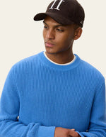 Load image into Gallery viewer, Le Deux - Gary Rib Crew Neck Knit in Palace Blue
