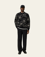 Load image into Gallery viewer, Le Deux - Gaston Poppy Jacquard Knit in Black - Mitchell McCabe Menswear
