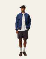 Load image into Gallery viewer, Le Deux - Ballier AOP Crew Track Jacket in Dark Denim Blue
