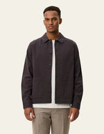 Load image into Gallery viewer, Le Deux - Layton Cotton Overshirt in Licorice
