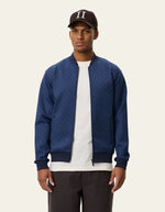 Load image into Gallery viewer, Le Deux - Ballier AOP Crew Track Jacket in Dark Denim Blue
