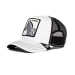 Load image into Gallery viewer, Goorin Brothers Trucker Cap - Kids Little Stripe White Black
