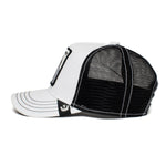 Load image into Gallery viewer, Goorin Brothers Trucker Cap - Kids Little Stripe White Black
