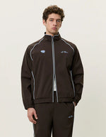 Load image into Gallery viewer, Le Deux - Tech Track Jacket in Delicioso Brown
