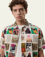 Load image into Gallery viewer, Le Deux - Stamp AOP Print Short Sleeve Shirt in Multi
