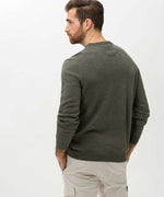 Load image into Gallery viewer, Brax Rick Cotton Linen Knit - Olive
