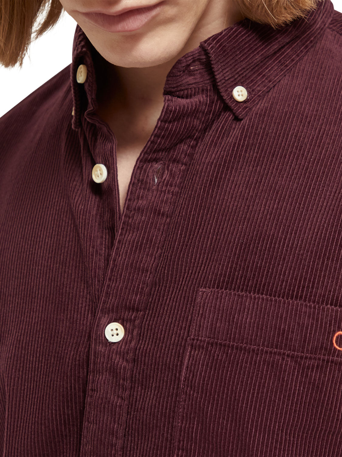 Scotch and Soda Cord Shirt - Berry Wine