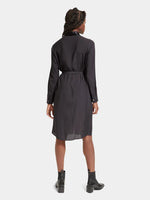 Load image into Gallery viewer, Scotch and Soda Woman Beaded Collar Midi Shirt Dress - Black
