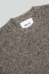 No Nationality Jacobo Crew Neck Knit - Khaki Melange