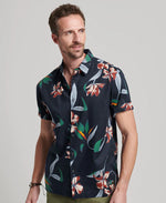 Load image into Gallery viewer, Superdry Vintage Hawaiian Shirt -  Dark Navy
