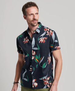 Superdry Vintage Hawaiian Shirt -  Dark Navy