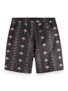 Scotch and Soda Multi Palm Nylon Swim Shorts - Navy