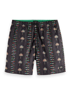 Scotch and Soda Multi Palm Nylon Swim Shorts - Navy