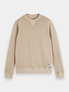 Scotch and Soda Garment Dyed Sweat - Pebble