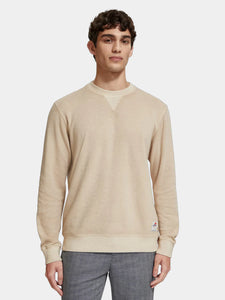 Scotch and Soda Garment Dyed Sweat - Pebble