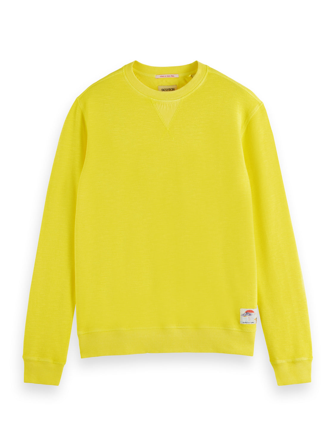 Scotch and Soda Garment Dyed Sweat - Lemon