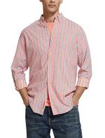 Load image into Gallery viewer, Scotch and Soda Dobby Stripe Shirt - Coral
