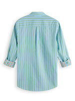 Load image into Gallery viewer, Scotch and Soda Dobby Striped Long Sleeve Shirt - Blue
