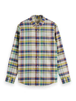 Load image into Gallery viewer, Scotch and Soda Basket Weave Check Long Sleeve Shirt - Green Multi
