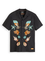 Load image into Gallery viewer, Scotch and Soda Printed Sea Life Placed Artwork Shirt - Black
