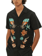 Load image into Gallery viewer, Scotch and Soda Printed Sea Life Placed Artwork Shirt - Black
