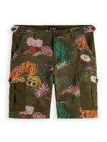 Load image into Gallery viewer, Scotch and Soda Printed Cargo Shorts - Camo Coral Green
