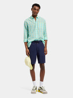 Load image into Gallery viewer, Scotch and Soda Neon Checked Long Sleeve Shirt - Neon Lime
