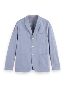 Scotch and Soda Seersucker Striped Blazer - Blue