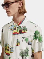 Load image into Gallery viewer, Scotch and Soda Regular Fit Camp Shirt - Canal Boats Print
