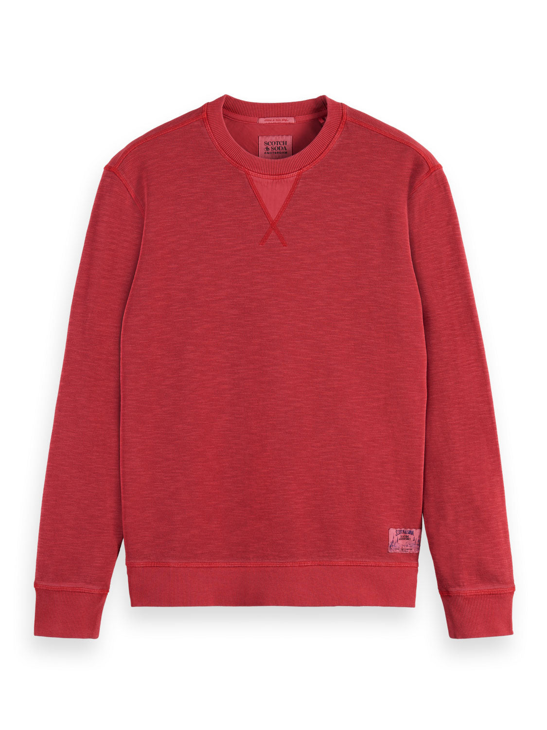 Scotch and Soda Garment Dyed Sweat - Lobster