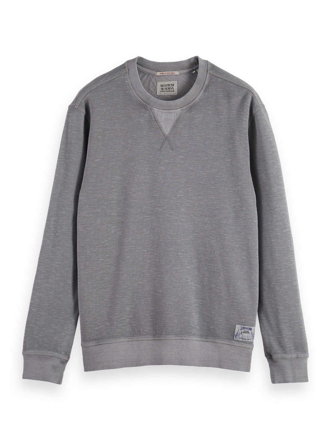 Scotch and Soda Garment Dyed Sweat - Seal Grey