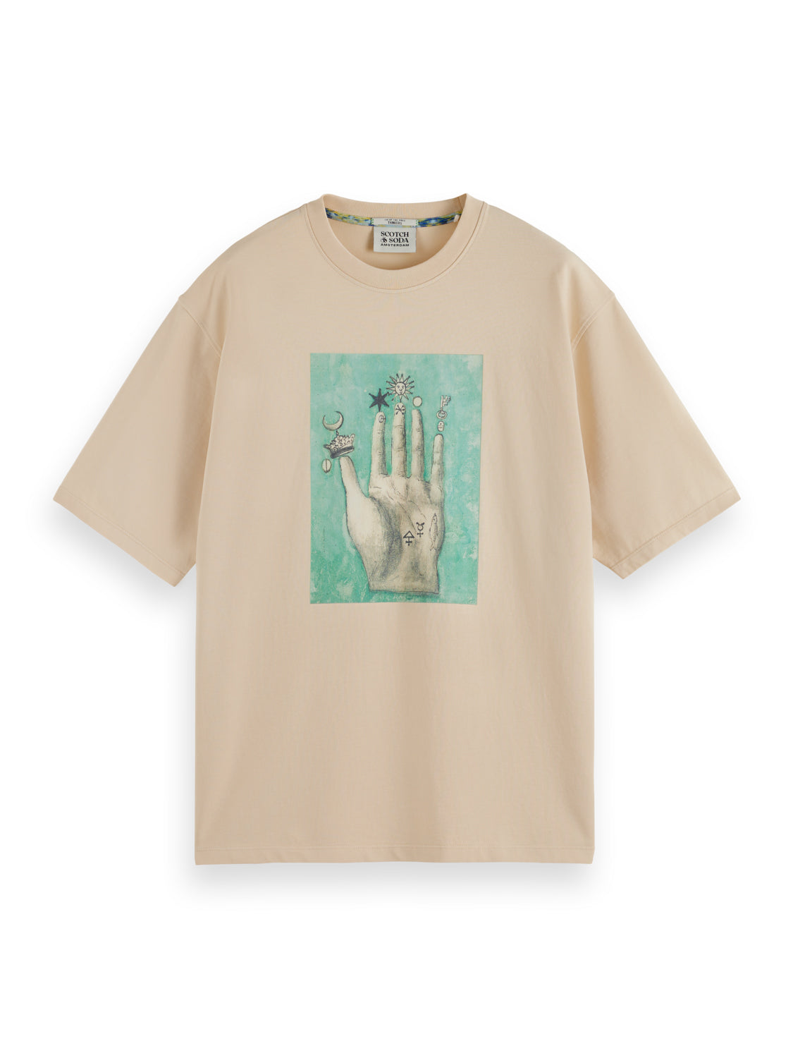 Scotch and Soda Free Mind Artwork Tee - Parchment