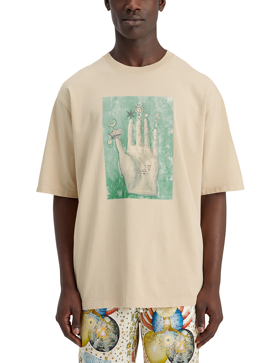 Scotch and Soda Free Mind Artwork Tee - Parchment