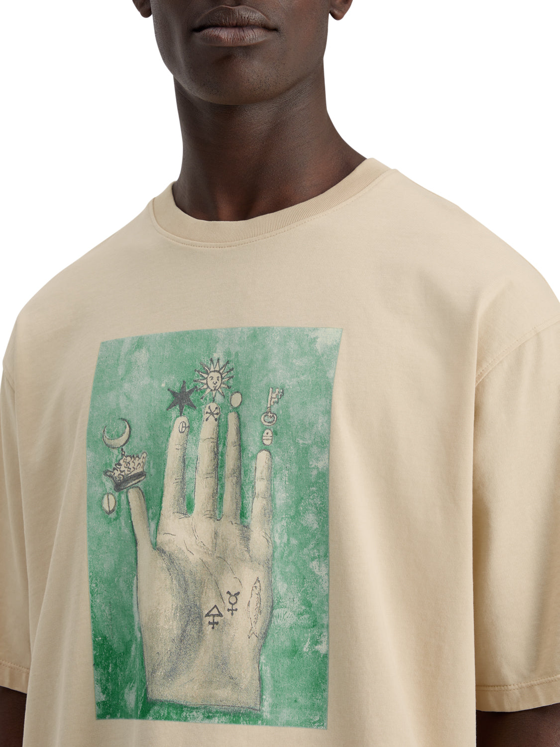 Scotch and Soda Free Mind Artwork Tee - Parchment