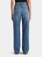 Load image into Gallery viewer, Scotch and Soda Woman Ripple Straight Fit Jeans - Dusty Blue
