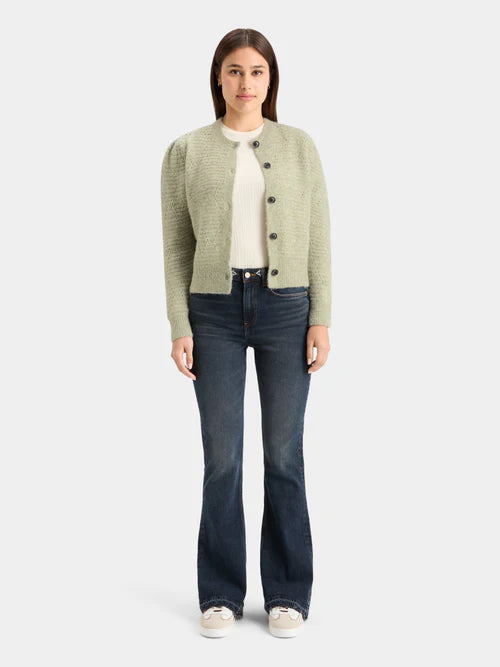 Scotch and Soda Woman Crew Neck Cardigan - Washed Sage