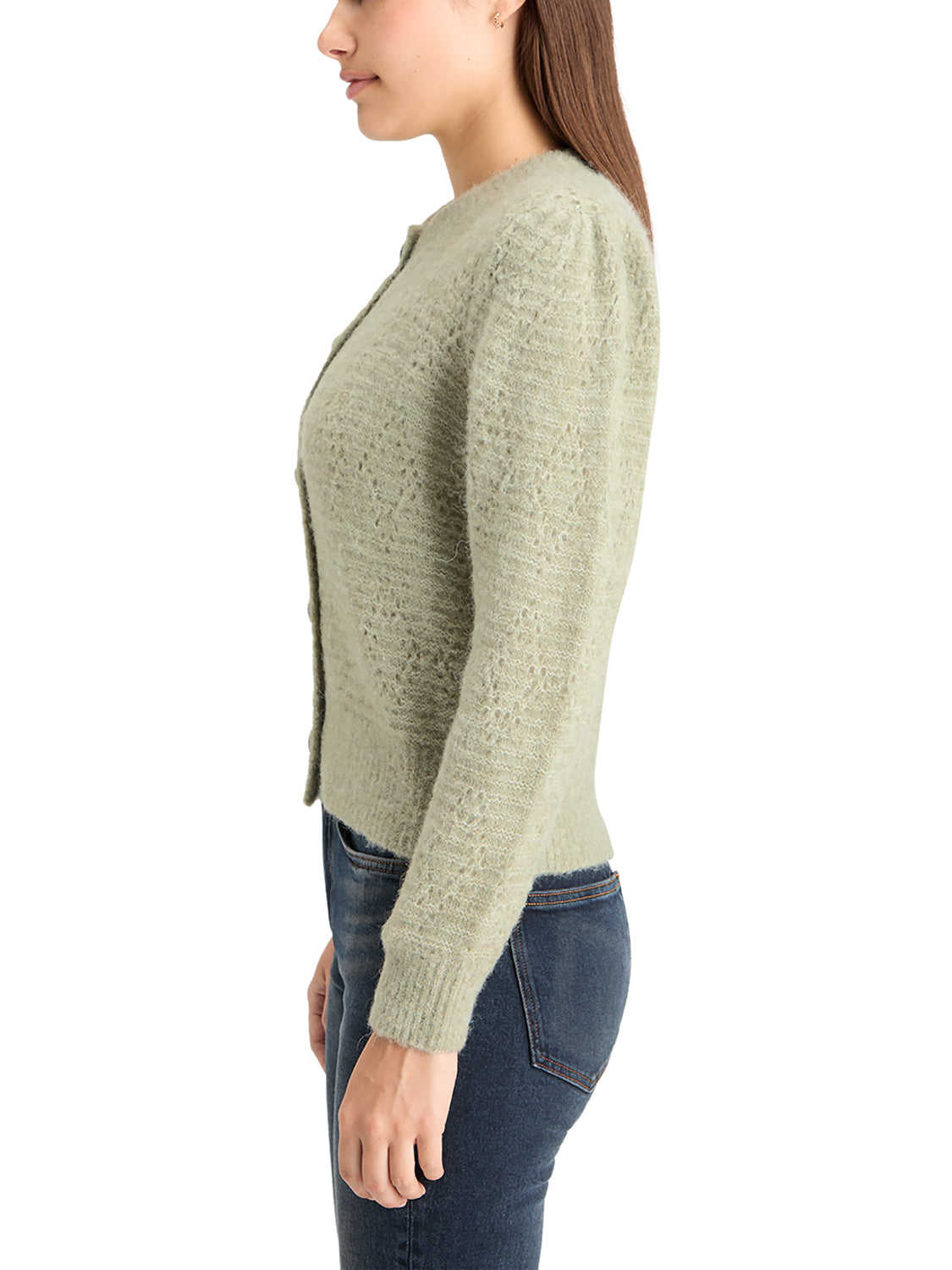 Scotch and Soda Woman Crew Neck Cardigan - Washed Sage