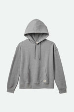 Load image into Gallery viewer, Brixton Womens Cross Loop French Terry Hoodie - Heather Grey

