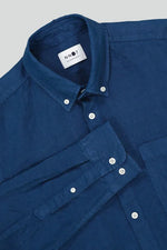 Load image into Gallery viewer, No Nationality Arne Linen Shirt - Sargasso Sea
