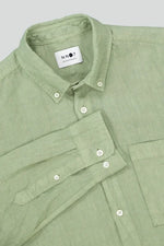 Load image into Gallery viewer, No Nationality Arne Linen Shirt - Pale Green
