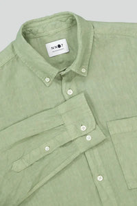 No Nationality Arne Linen Shirt - Pale Green