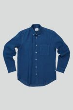 Load image into Gallery viewer, No Nationality Arne Linen Shirt - Sargasso Sea
