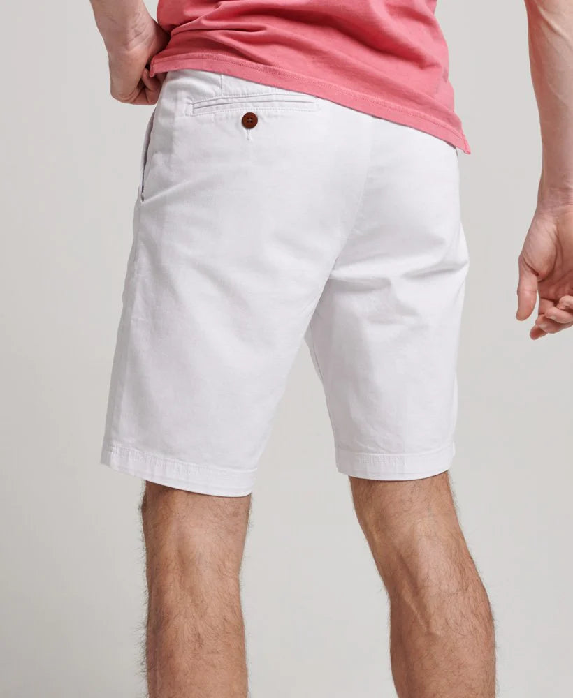 Superdry Vintage Officer Chino Short in Optic White